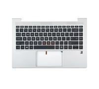 Teclado Estadounidense Latino/español, Compatible con HP, Probook, 440 G8, 440 G9, 445R, Zhan66 14 G4, G5, X8Q. Incluye reposamanos, Carcasa Superior y retroiluminación.(US Backlit SC SD)