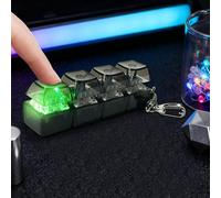 Teclado Fidget Clicker con Luces - Teclado Fidgets Toys, Juguete AntiestrésTeclado Iluminado TecladoFidget Toys, Juguete Antiestrés ConTeclados Clics Llavero con Teclados An-tiestrés De 4 Botones