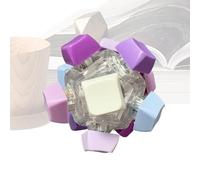 Teclado Fidget Toys - Función De Iluminación Brillante, Dispositivo De De Escritorio De Tamaño 7x7 Cm, Accesorio Iluminado En Doce Colores, Instrumento De Empuje De ABS Resistente | Jugu