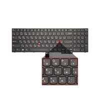 Teclado for ordenador portátil ruso de EE. UU., Compatible con Lenovo | Compatible con IBM ThinkPad, E570 E575 E570C 01AX160 01AX200.(RU With Mouse)