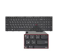 Teclado for ordenador portátil ruso de EE. UU., Compatible con Lenovo | Compatible con IBM ThinkPad, E570 E575 E570C 01AX160 01AX200.(RU With Holes)