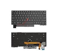 Teclado for ordenador portátil ruso de EE. UU., Compatible con Lenovo | X13 L13 X280 A285 X390 X395 01YP160 01YP040 01YP142 01YP222 01YP120 Retroiluminación(US Black Backlit)