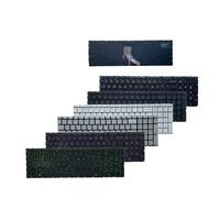 Teclado for portátil Estadounidense, Compatible con HP, 15-CX, 15-CH, 15-CP, 15-CS, 15-CW, 15-CN, 15-DA, 15-DB, 15-DX, 15-DR, 15-DK, 15-EC, 15-GR, 15S-DY, 15S-DU, 17-by(ORG Green Backlit)