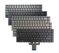 Teclado for portátil Ruso/británico/Estadounidense/Latino, Compatible con HP, Pavilion, X360 14-CK 14-CD 14M-CD 14-CE 14-DQ TPN-Q221 Q207 14-DG TPN-I131 TPN-W131(Gold US no Backlit)