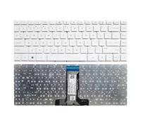 Teclado for portátil US/RU/SP, Compatible con HP, 14G-BR 14G-BU 240 246 245 G6 340 348 G7 TPN-C131 Q186 Q187 Q188 Q189 I130 I135 W125 W190(OEM US White)