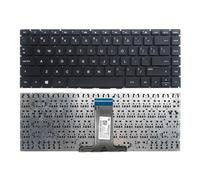 Teclado for portátil US/RU/SP, Compatible con HP, 14G-BR 14G-BU 240 246 245 G6 340 348 G7 TPN-C131 Q186 Q187 Q188 Q189 I130 I135 W125 W190(OEM US Black)