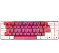 Teclado GAMIAC TKL69G SF, Kailh Red, Blanco/Rosa - Mecánico (ES)