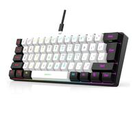 Teclado Gaming de Membrana con 61 Teclas Retroiluminación RGB Cool Cable Alambrico Separación Estructura Simple Compacta 60 Ergonómico Ajustable Soporte Estable Plug and Play Conexión USB-C Sensación