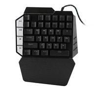 Teclado Gaming de Una Sola Mano, Mini Teclado Portátil de 38 Teclas con Tecla M Independiente, Plug and Play, Mecánico para Juegos como PUBG, Ideal para Gamers