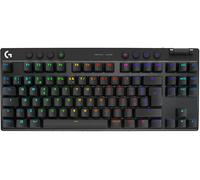 Logitech G PRO X TKL LIGHTSPEED, teclado inalámbrico para gaming, ultraportable, sin sección numérica, RGB LIGHTSYNC, teclas de PBT, interruptores táctiles (GX Brown), QWERTY Español, PC - Negro