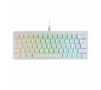 Mars Gaming MKMINIPRO, Español, Teclado Mecánico Compacto 60%, Switches Mecánicos Hot-Swappable, Iluminación RGB Chroma, Teclado Gaming Antighosting, Multiplataforma, Switch Silencioso, Blanco