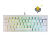 Mars Gaming MKMINIPRO, Teclado Mecánico Ultra-Compacto 60%, Switches Mecánicos Hot-Swappable, Iluminación RGB Chroma, Teclado Gaming Antighosting, Multiplataforma, Switch Silencioso, Español, Blanco