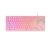 Teclado gaming semimecánico mars gaming mk023/ rosa