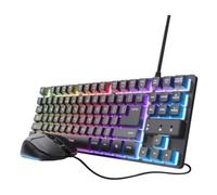 Teclado Gaming Trust GXT 798 Thado Mecánico Tenkeyless RGB + Ratón Felox 6400DPI Negro