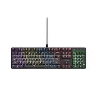 Trust GXT 871 Zora Teclado mecánico QWERTY EE.UU. con iluminación RGB, Interruptores Huano Lineal, Software Incluido, Anti-Ghosting N-Key Rollover USB programable Gaming Keyboard PC portátil