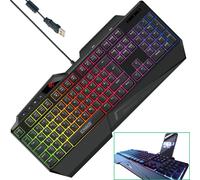 Schwaiger GT108 USB Teclado Gaming RGB LED Iluminación Teclas Multimedia Gamer