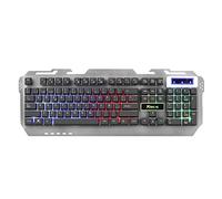 Teclado Gaming Xtrike Me (KB-406) - Teclado Gaming Retroiluminado QWERTY, Anti-Ghosting Membrana, Gris