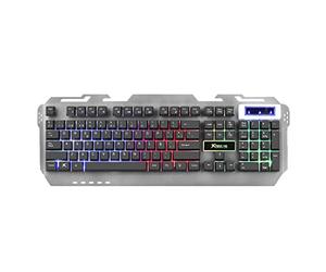Teclado Gaming Xtrike Me (KB-406) - Teclado Gaming Retroiluminado QWERTY, Anti-Ghosting Membrana, Gris