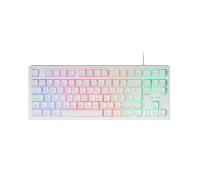 Mars Gaming MK023, Idioma Portugués, Teclado Gaming TKL, Tecnología Híbrida H-Mech, Iluminación FRGB Rainbow, Anti-ghosting, Compatibilidad Universal, Blanco