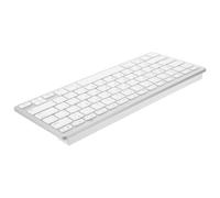 Teclado Hebreo Inalámbrico Ultrafino de Tamaño Completo, Silencioso | ABS Blanco, Uso en Oficina y Negocio, para Computadora, Membrana, Pulsación Cómoda