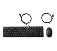 Teclado HP 320MK Interruptor de Membrana Cableado USB Negro Ratón Incluido Copilot