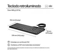 HP 400 Teclado retroiluminado USB