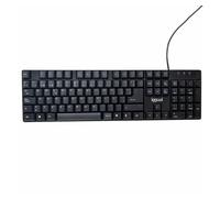 Teclado IGGUAL IGG317501 de membrana alámbrico USB QWERTY negro para oficina