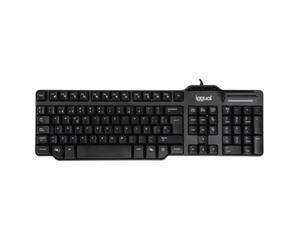 Teclado iggual CK-ID-DNI SMART Negro QWERTY 105 teclas USB lector inteligente