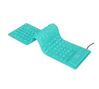 Teclado Impermeable Suave de Silicona, Teclado Enrollable Portátil a Prueba de Polvo, Teclado Plegable Silencioso con Cable USB de 108 Teclas, Diseño de Sellado Completo,(Verde 8.3 X 7.9 X 10.2in)