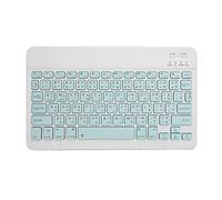 Teclado Inalámbrico Bluetooth Panel Antideslizante Máquina Escribir 10 Pulgadas, Teclas Silenciosas, Resistente Al Agua, Portátil, Ultradelgado, para Teléfonos Inteligentes(Thai-Verde claro)