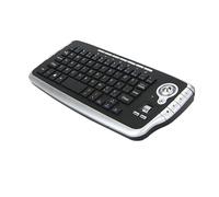 Teclado inalámbrico de 2,4 GHz con trackball y rueda de ratón, compatible con Android TV Box y Smart TV, compacto.