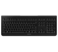 Cherry KW 3000, Teclado Inalámbrico con Teclado Numérico, Distribución de Teclado Inglés UK (QWERTY), Radiofrecuencia de 2,4 GHz, Teclas Silenciosas, Diseño Plano, Funciona con Pilas, Negro