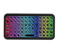 Teclado inalámbrico - Kit de teclado inalámbrico retroiluminado, brillo ajustable del teclado, teclado de viaje silencioso y recargable para portátil, tableta, smartphone y multidispositivo