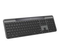 Logitech Signature Slim Solar+, Teclado inalámbrico Alimentado por luz Solar y Artificial, batería Duradera con una Vida útil de hasta 10 años, Teclas Personalizables, Bluetooth, QWERTY ESP - Grafito