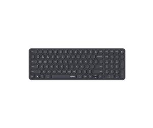 Teclado inalámbrico multimodo ultraplano "E9310M" de Rapoo, negro, QWERTZ DE, 2,4 GHz, Bluetooth 4.0, Bluetooth 5.0, nano receptor USB, hasta 10 m de alcance