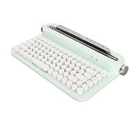 Teclado Inalámbrico para Máquina de Escribir, Compacto, 86 Teclas, Teclas Redondas, Teclado Retro Bluetooth, Rango Universal Agradable de 33 Pies para IOS para Tableta Portátil Android (Menta verde)