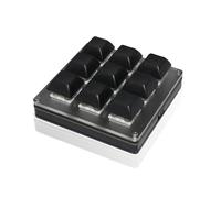 Teclado InaláMbrico Personalizable de 9 Teclas USB 2.4G PersonalizacióN de Teclas Trimodo Teclas Intercambiables en Caliente