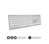 TECLADO SUBBLIM KEYBOARD BLUETOOTH PURE EXTENDED SILVER