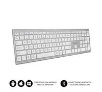 TECLADO SUBBLIM KEYBOARD BLUETOOTH PURE EXTENDED SILVER