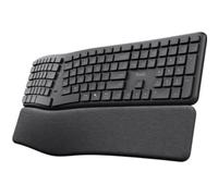 TECLADO TRUST BLUETOOTH MULTIDISPOSITIVO KEYRA ERGONOMICO SILENT COLOR NEGRO 25704