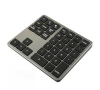 Teclado inalámbrico portátil, teclado numérico inalámbrico | Teclado pequeño de 35 teclas | Use un teclado numérico sin silencio para escribir para una PC personal