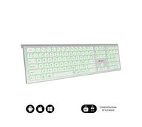 Teclado Inalámbrico Subblim Master/ Plata y Blanco