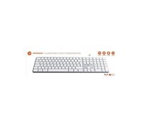 Teclado inalámbrico - Teclas planas - LABORATORIO DE MOVILIDAD - KMP2000W - AZERTY - FR - Multi-conexiones - Blanco