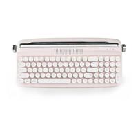 Teclado inalámbrico USB C para máquina de Escribir con Lindas Teclas Redondas y Soporte Integrado Compatible con B309 Sand Beige(Baby Pink)