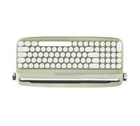 Teclado inalámbrico USB C para máquina de Escribir con Lindas Teclas Redondas y Soportes Integrados Compatible con B309 Sand Beige(Matcha Green)
