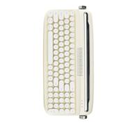 Teclado inalámbrico USB C para máquina de Escribir con Lindas Teclas Redondas y Soportes Integrados Compatible con B309 Sand Beige(Ivory Butter)