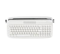 Teclado inalámbrico USB C para máquina de Escribir con Lindas Teclas Redondas y Soportes Integrados Compatible con B309 Sand Beige(Snow White)