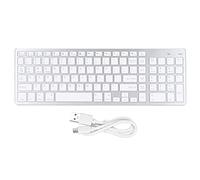 Teclado Inalámbrico USB, Mini Teclado De Carga Digital Universal Multi-dispositivo Teclado Ultra Delgado Compatible Con Tabletas Y Computadoras Portátiles Conexión Estable Teclado Bluetooth Blanco