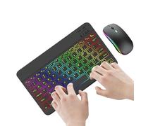 Teclado inalámbrico y retroiluminación del ratón - Ratón de teclado inalámbrico compacto, teclado inalámbrico con ratón | Teclados y ratón de la computadora, caval de retroiluminación adaptada al