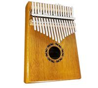 Teclado Kalimba Sólido De 17 Teclas Instrumentos Musicales Piano De Pulgar Calimba Con Bolsa De Martillo Para Cancionero Piano De Dedos(Style 4)